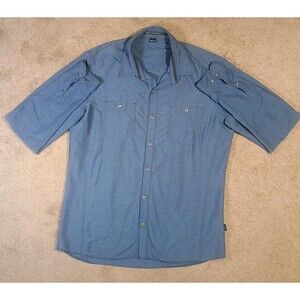 Kuhl Response Lite Men Shirts XL Blue Long Sleeve Performance Quick Dry No Odor
